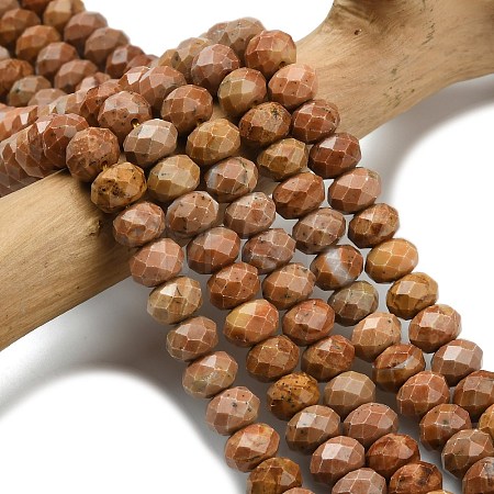 Natural Orange Sesame Jasper Beads Strands G-Z111-A41-1