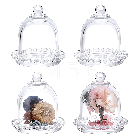 Glass Cake Tray with Dome AJEW-WH0481-557-1