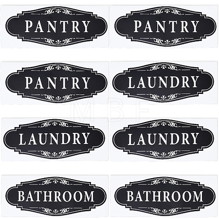 3Pcs 3 Styles PVC Self-adhesive Sign Label Paper DIY-CP0013-69-1