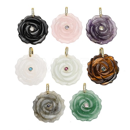Natural Mixed Gemstone Pendants GG-CBA4625-05G-1