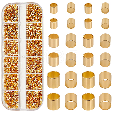 3500Pcs Brass Crimp Beads KK-PA0001-13G-1