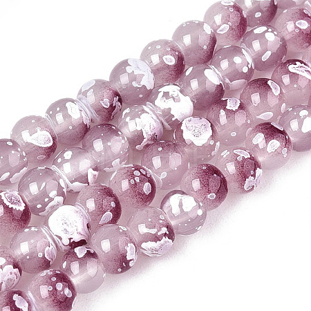 Baking Paint Glass Beads Strands DGLA-N015-4mm-05-1