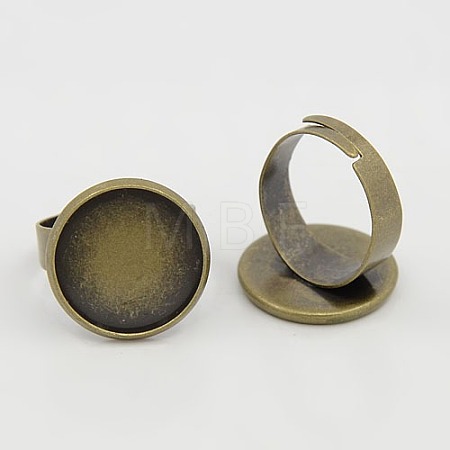 Adjustable Brass Pad Ring Findings X-KK-Q295-1