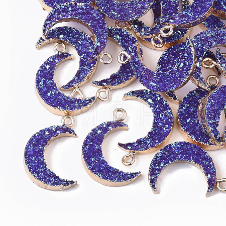 Druzy Resin Pendants X-RESI-S383-009-A01-1