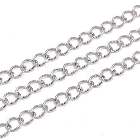 Tarnish Resistant 304 Stainless Steel Twisted Chains CHS-A003K-0.6mm-1