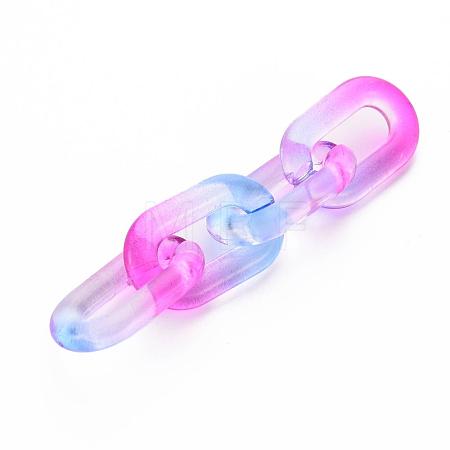 Two Tone Transparent Acrylic Linking Rings OACR-S036-006A-N08-1