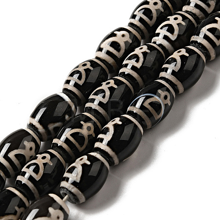 Tibetan Style dZi Beads Strands G-F726-A15-1