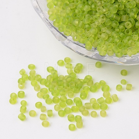 12/0 Frosted Round Glass Seed Beads X-SEED-A008-2mm-M4-1