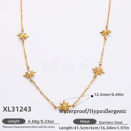 316L Surgical Stainless Steel Link Chain Necklaces for Women FS-WGE9B28-16-1