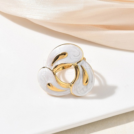 304 Stainless Steel Cuff Open Rings for Women RJEW-F207-02G-01-1