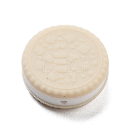 Cookie Food Grade Eco-Friendly Silicone Focal Beads SIL-C007-03D-1
