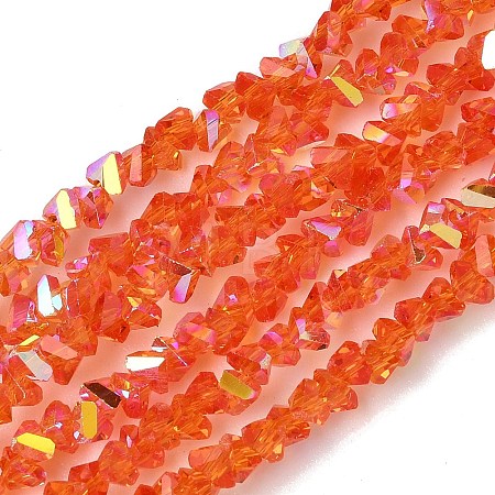 Electroplate Transparent Glass Beads Strands EGLA-P061-04C-AB05-1