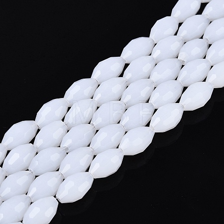 Imitation Jade Glass Beads Strands GLAA-N071-01A-B01-1