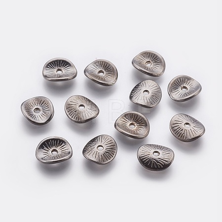 Tibetan Style Wavy Spacer Beads TIBEP-A11067-B-LF-1