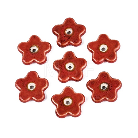 Vintage Handmade Porcelain Beads PORC-Q008-15D-1