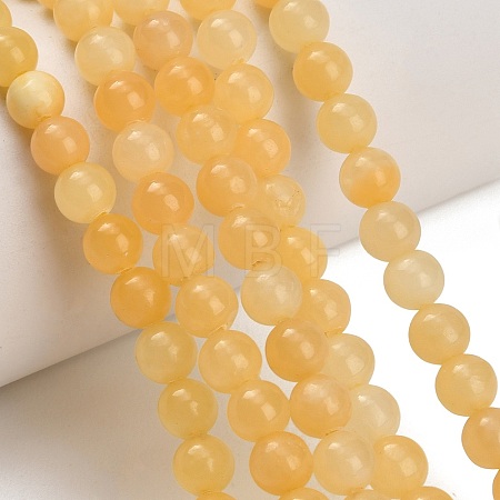Natural Yellow Calcite Beads Strands GG-CBAA3AB-02-6mm-1