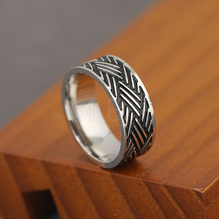 201 Stainless Steel Finger Rings for Men GF3329-8-1
