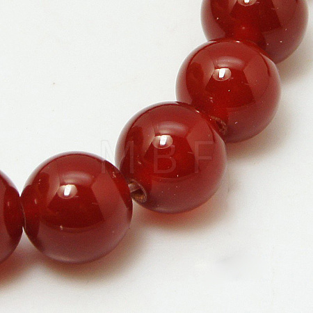 Natural Carnelian Beads Strands G-G338-6mm-02-1