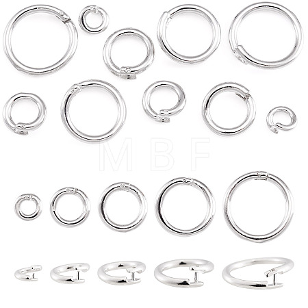 10Pcs 5 Styles Brass Open Jump Rings KK-TA0008-84P-1