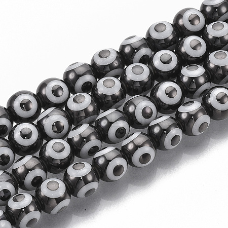 Electroplate Glass Beads Strands EGLA-T012-02C-8MM-1