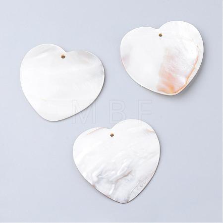 Freshwater Shell Big Pendants SHEL-S249-20-1