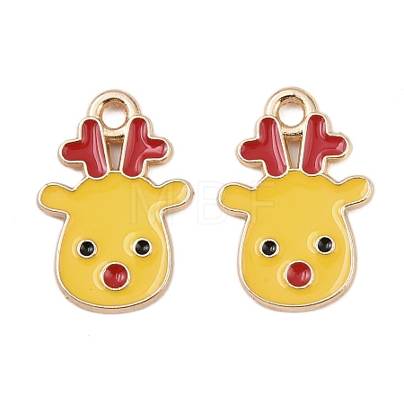 Christmas Alloy Enamel Pendants FIND-I067-02KCG-02A-1