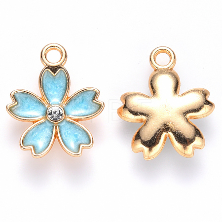 Alloy Enamel Pendants X-ENAM-S121-052C-1
