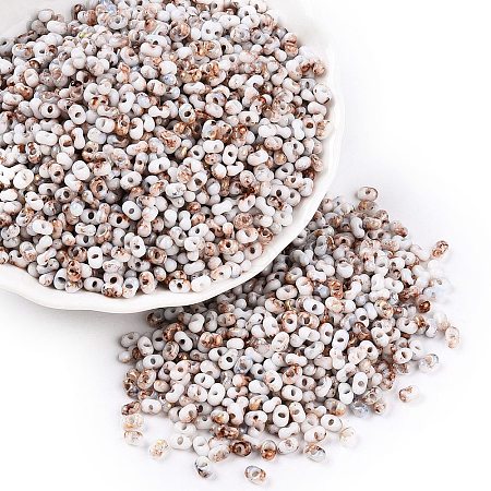 Two Tone Baking Paint Glass Seed Beads SEED-C003-01L-1