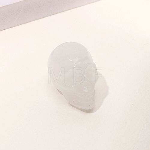 Natural Quartz Crystal Skull Figurine Display Decorations G-PW0007-061B-1