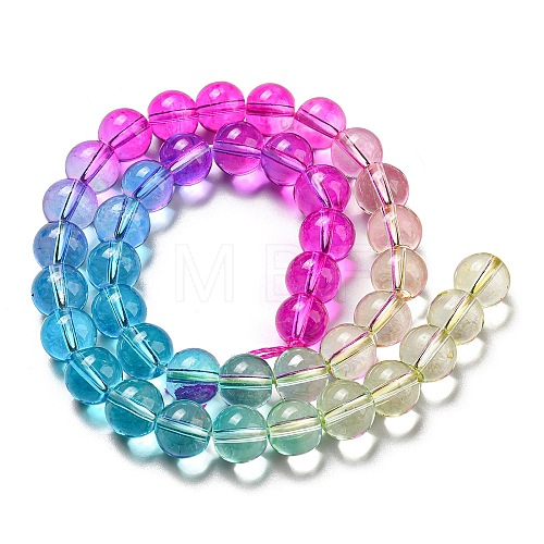 Dyed & Heated Synthetic Quartz Beads Strands G-P502-01C-04-1