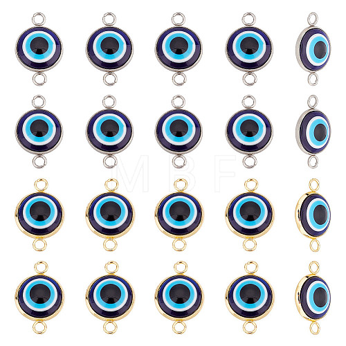 20Pcs 2 Styles Evil Eye Resin Connector Charms FIND-AR0003-29-1