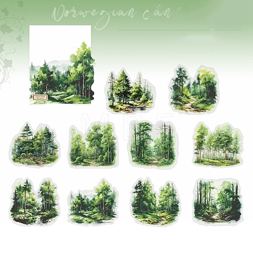 20Pcs Forest Theme PET Stickers PW-WG2AF00-06-1