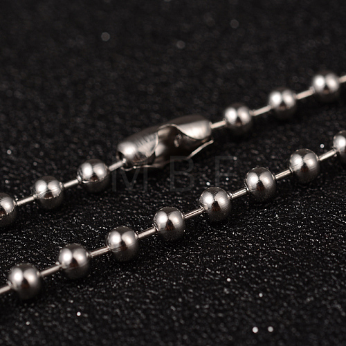304 Stainless Steel Ball Chain Necklaces NJEW-L427-02P-1
