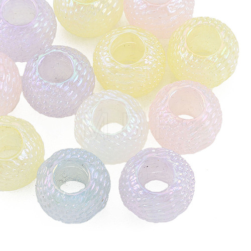 Electroplate Acrylic European Beads OACR-N010-064-1