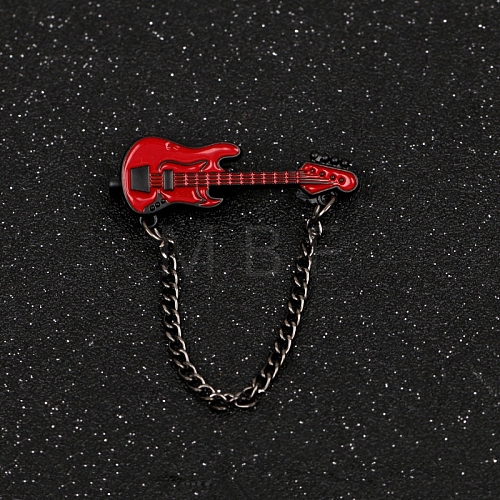 Guitar Hanging Chain Brooch PW-WGA14EA-03-1