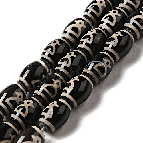 Tibetan Style dZi Beads Strands G-F726-A15-1