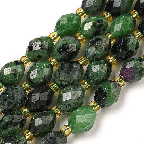 Natural Ruby in Zoisite Beads Strands G-N342-50-1