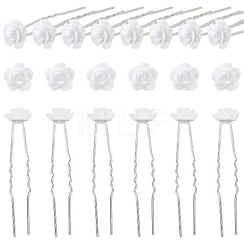 CHGCRAFT 20Pcs Platinum Tone Alloy Hair Forks OHAR-CA0001-05-1