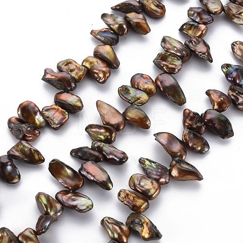 Natural Keshi Pearl Beads Strands X-PEAR-S021-030C-1