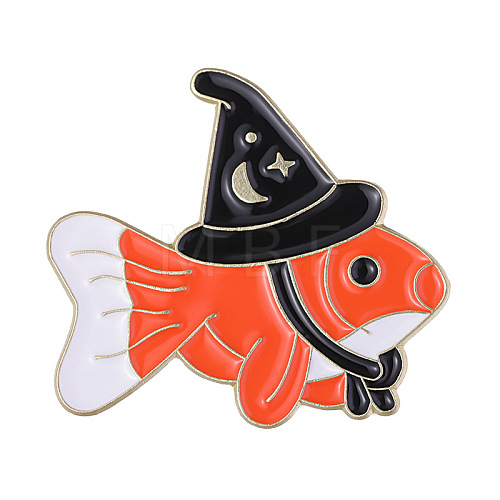 Fish with Witch Hat Enamel Pin ANIM-PW0005-05-1