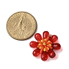 6Pcs 6 Colors Glass & Polymer Clay Pendants PALLOY-MZ00810-3