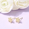 Valentine's Day Brass Micro Pave Clear Cubic Zirconia Stud Earrings EJEW-C186-22G-03-1