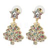 Alloy Dangle Stud Earrings EJEW-H173-02G-02-2