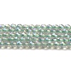 Electroplate Transparent Glass Beads Strands GLAA-H021-01A-FR07-2