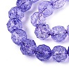 Crackle Transparent Glass Beads Strands GLAA-Q108-02A-06-3