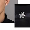 Brass Stud Earrings for Men WG7D598-01-2