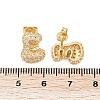 Brass Micro Pave Cubic Zirconia Stud Earrings EJEW-Z091-04G-E-3