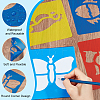 CRASPIRE 4 Sets 4 Styles Animal Theme PP Plastic Hollow Out Drawing Painting Stencils Templates DIY-CP0010-52A-3