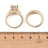 Brass Micro Pave Cubic Zirconia Finger Rings CU-Z001-02G-02-3