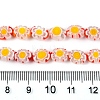 Handmade Millefiori Glass Beads Strands LAMP-N024-26-4